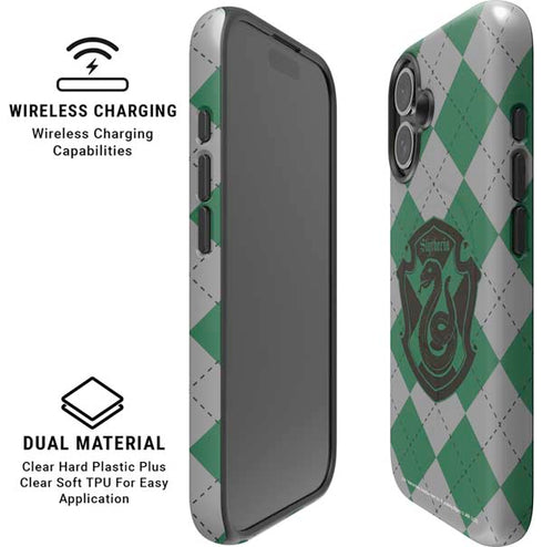 Wizarding World Harry Potter Slytherin Crest iPhone 16 Plus Magsafe Impact Case